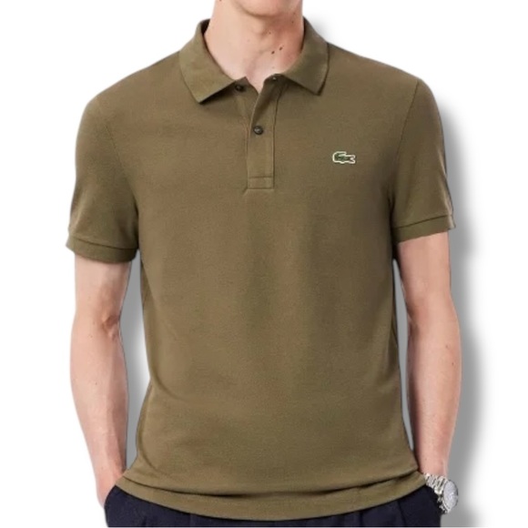 Vintage Lacoste Polo Shirt - Dark Gray/Green Y2K Aesthetic Men’s Size Small EUC - Picture 1 of 16